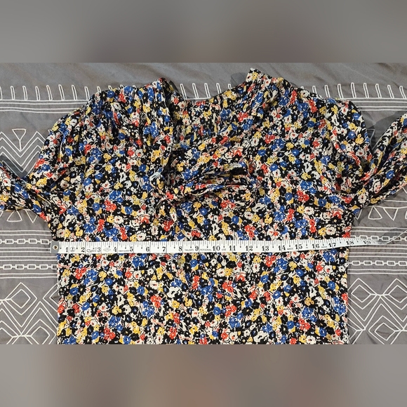 Veronica Beard Silk Mena Top In Multi Black Size 6 - Picture 3 of 11